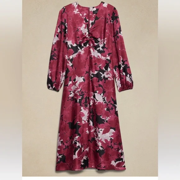 Banana Republic Factory Silky Column Midi Dress - 12 - Picture 2 of 6